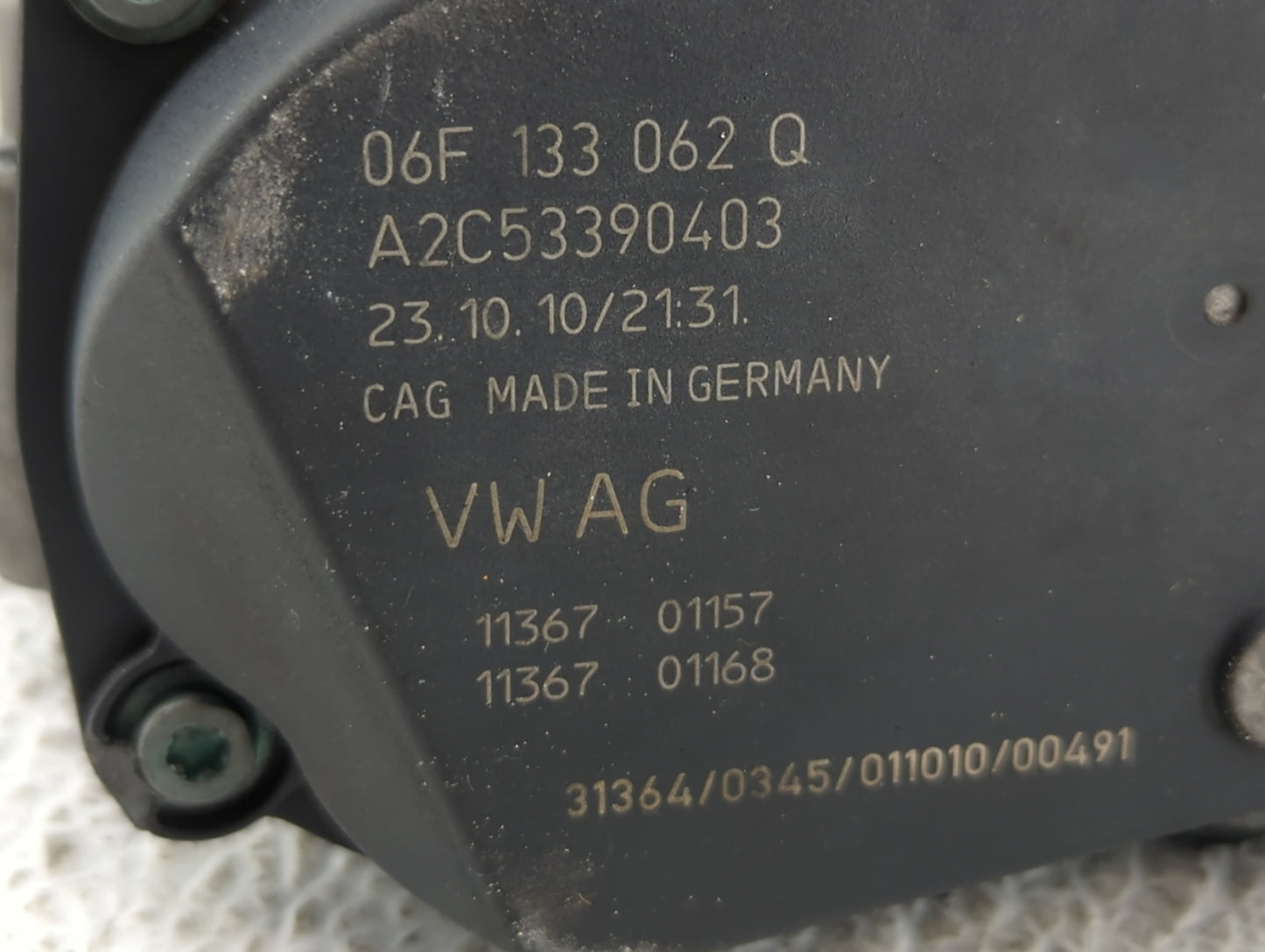 2009-2017 Volkswagen Cc Throttle Body P/N:06F 133 062 Q Fits OEM Used Auto Parts - Oemusedautoparts1.com