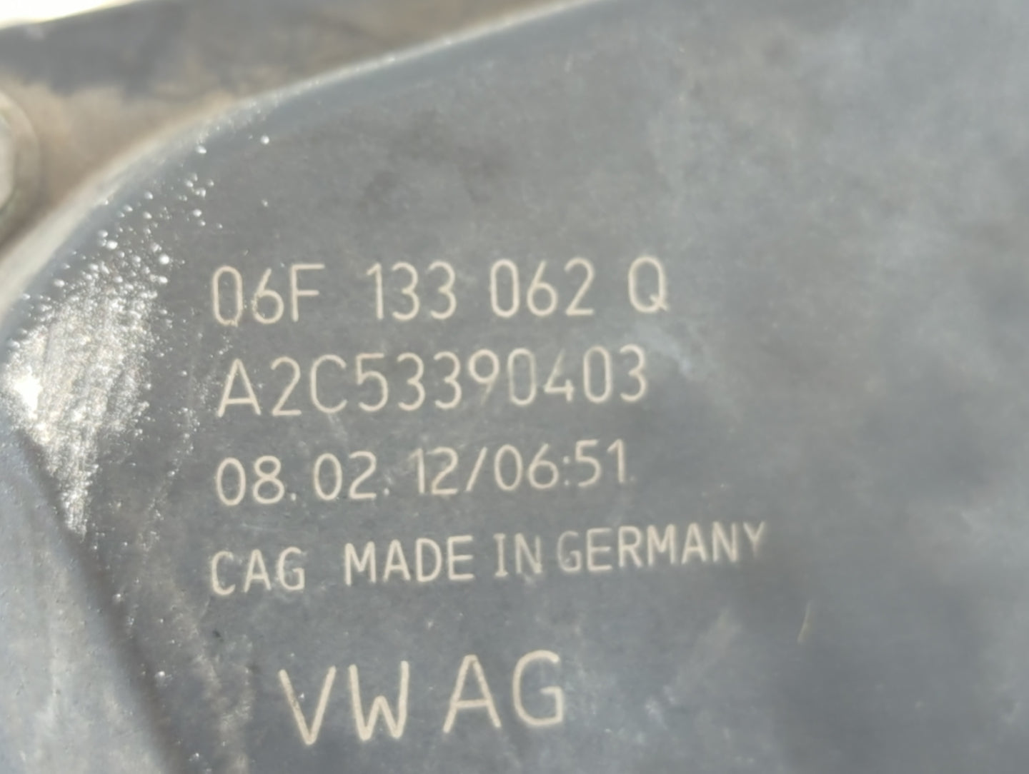 2009-2017 Volkswagen Cc Throttle Body P/N:A2C53390403 06F 133 062 Q Fits OEM Used Auto Parts - Oemusedautoparts1.com