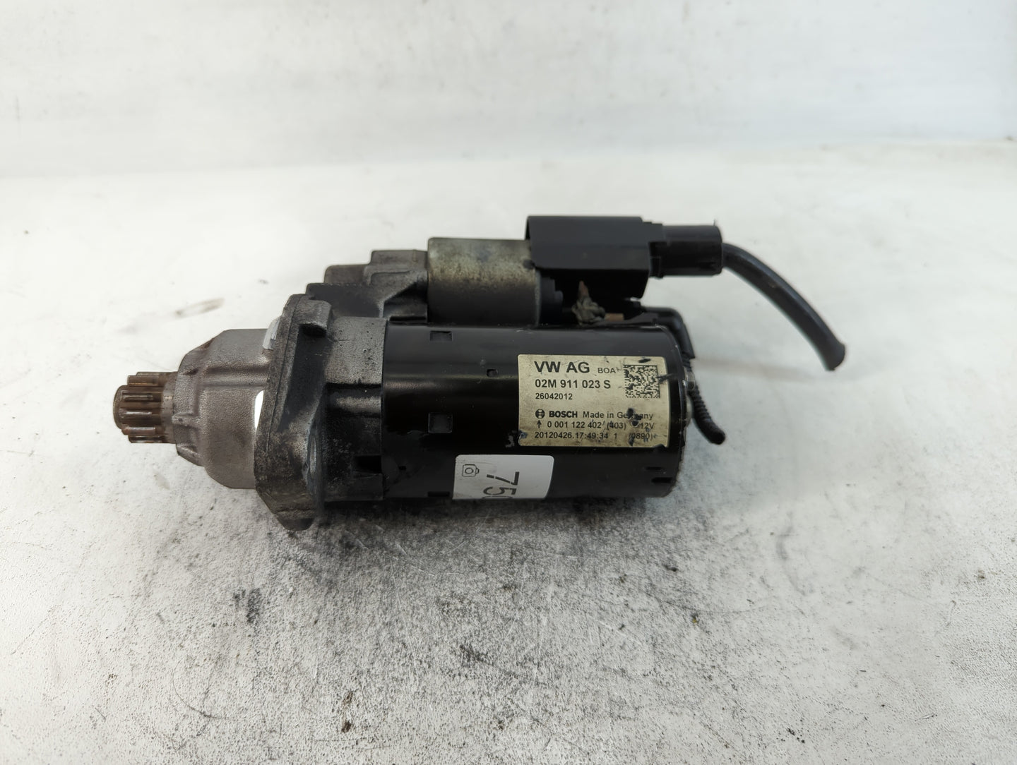 2009-2017 Volkswagen Cc Car Starter Motor Solenoid OEM P/N:02E 911 023 S Fits OEM Used Auto Parts - Oemusedautoparts1.com
