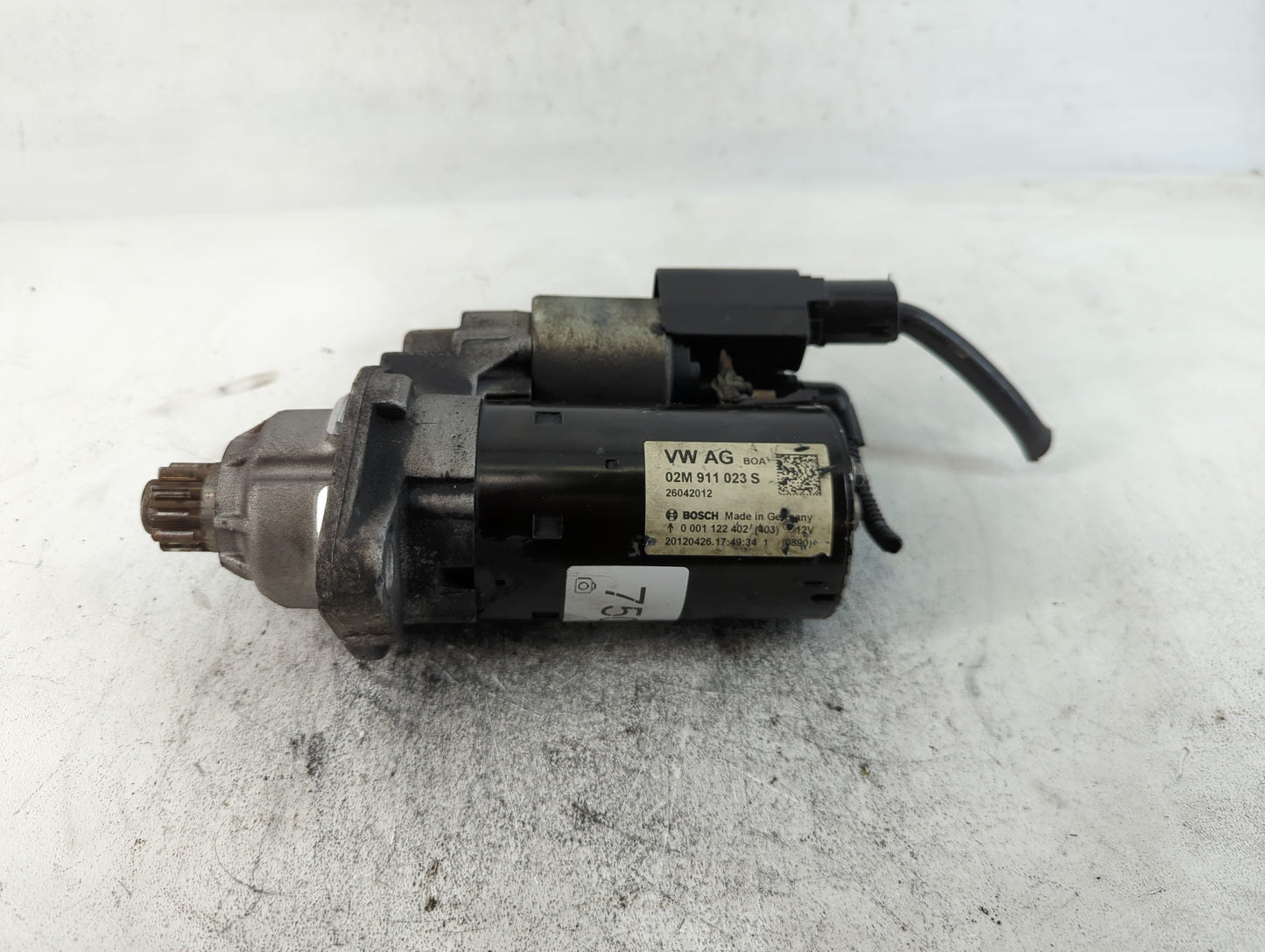 2009-2017 Volkswagen Cc Car Starter Motor Solenoid OEM P/N:02E 911 023 S Fits OEM Used Auto Parts - Oemusedautoparts1.com