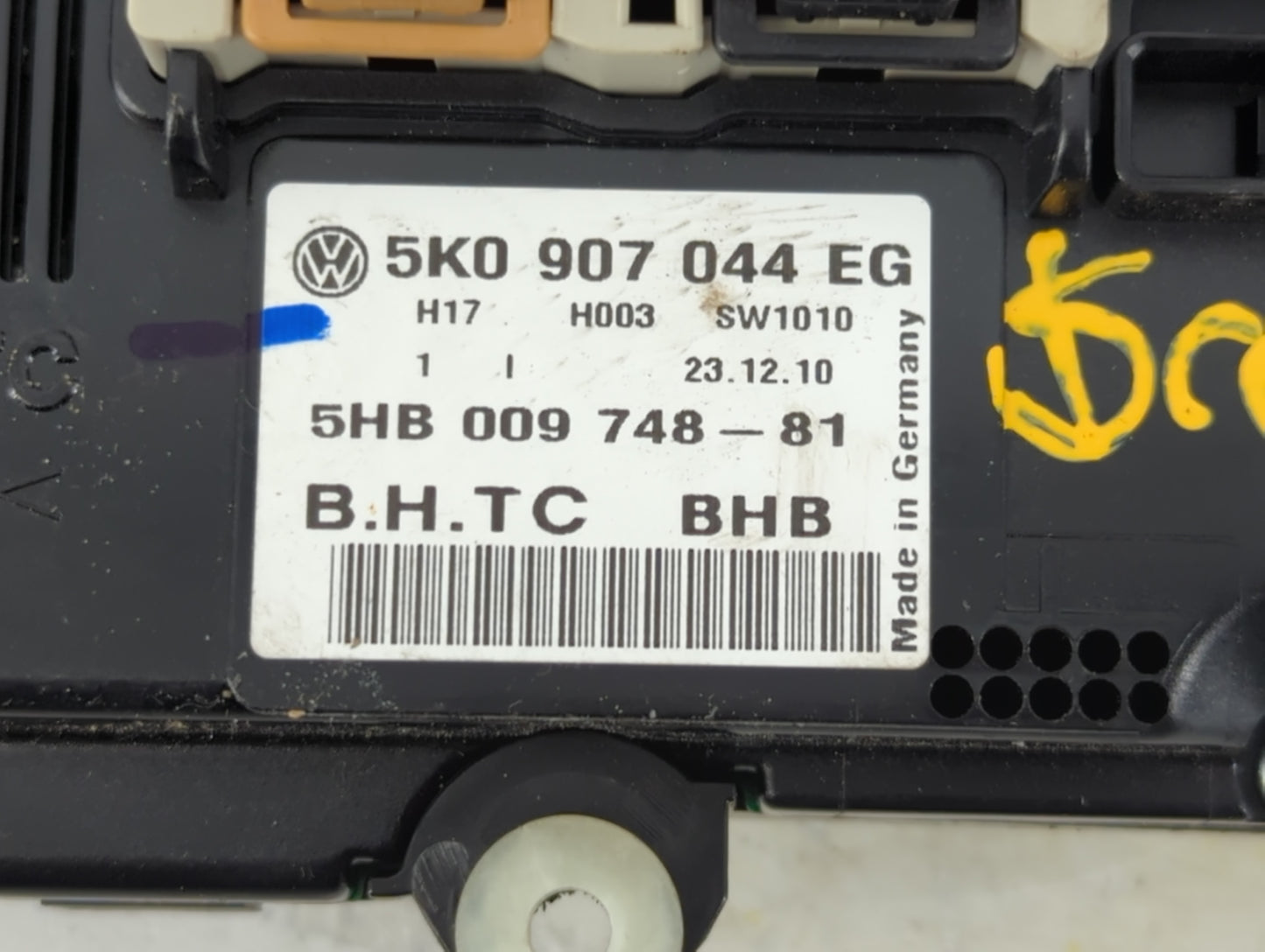2011-2012 Volkswagen Cc Climate Control Module Temperature AC/Heater Replacement P/N:5K0 907 044 EG Fits Fits 2009 2010 2011