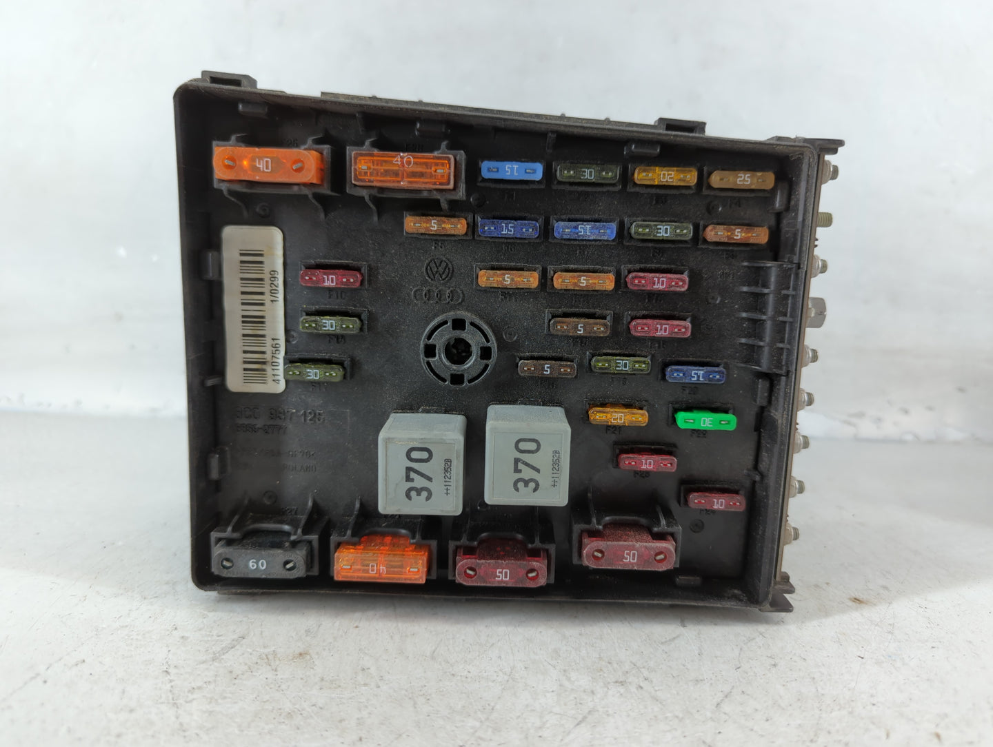 2009-2012 Volkswagen Cc Fusebox Fuse Box Panel Relay Module P/N:3C0 937 125 Fits Fits 2009 2010 2011 2012 OEM Used Auto Part