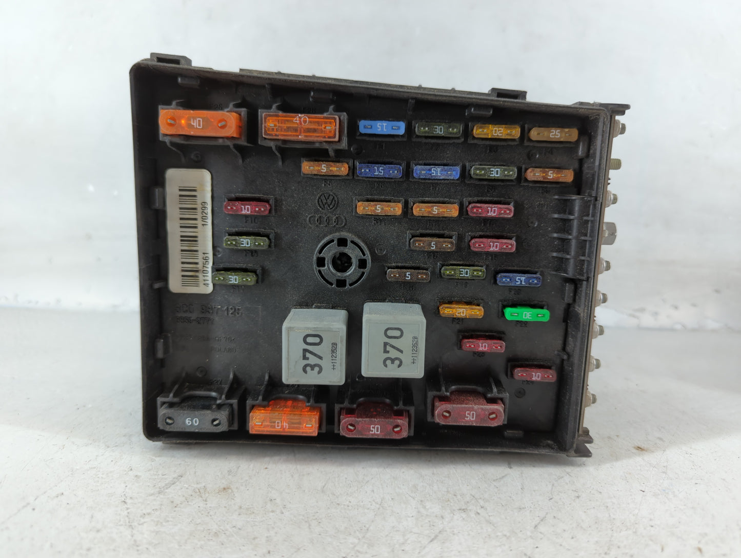 2009-2012 Volkswagen Cc Fusebox Fuse Box Panel Relay Module P/N:3C0 937 125 Fits Fits 2009 2010 2011 2012 OEM Used Auto Part