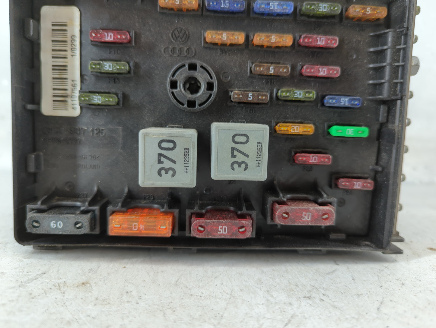 2009-2012 Volkswagen Cc Fusebox Fuse Box Panel Relay Module P/N:3C0 937 125 Fits Fits 2009 2010 2011 2012 OEM Used Auto Part