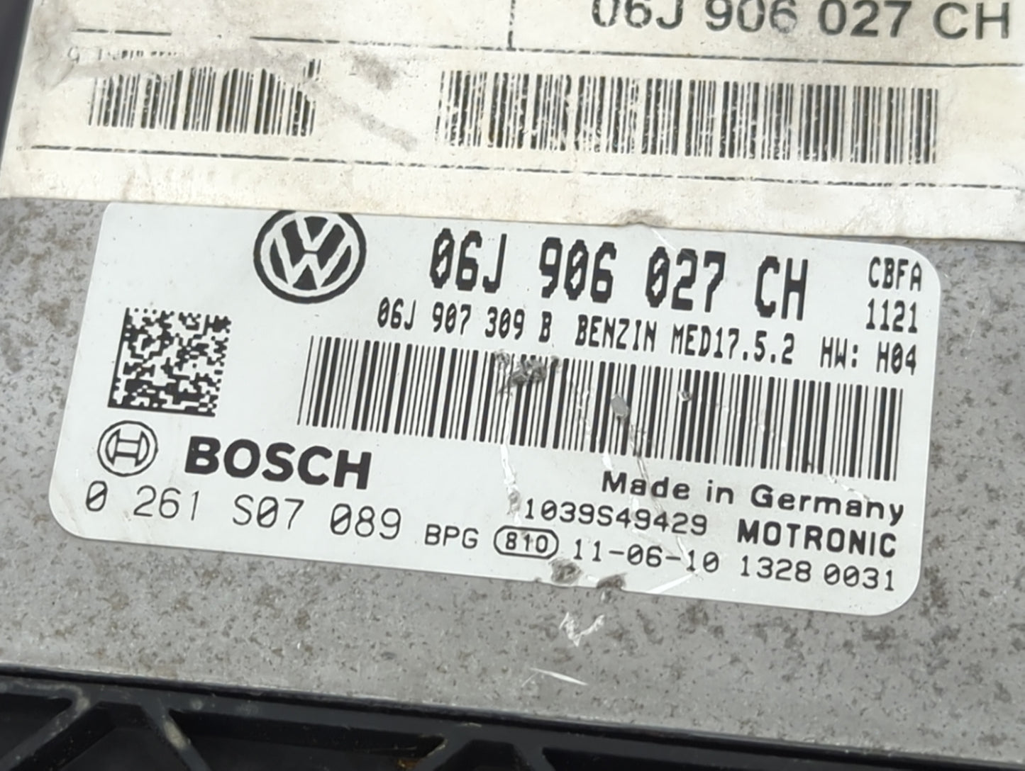 2012 Volkswagen Eos PCM Engine Control Computer ECU ECM PCU OEM P/N:06J 906 027 CH 0 261 S07 089, 06J 907 309 B Fits OEM Use