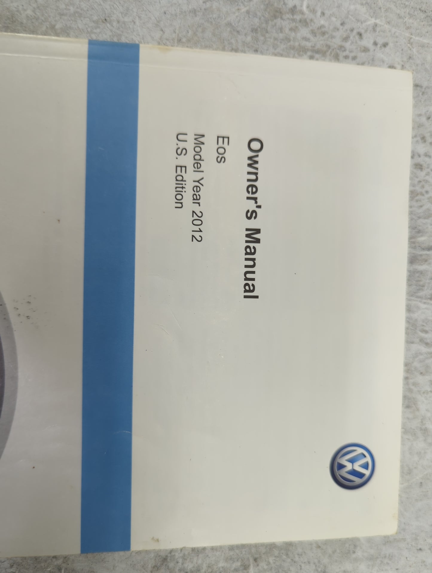 2012 Volkswagen Eos Owners Manual Book Guide P/N:112.5U1.EOS.23 OEM Used Auto Parts - Oemusedautoparts1.com