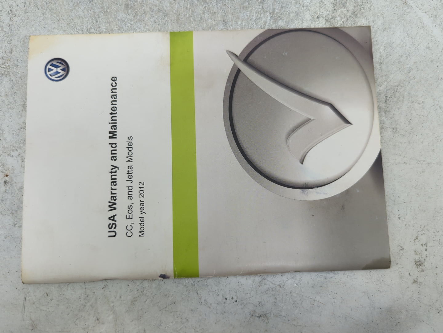 2012 Volkswagen Eos Owners Manual Book Guide P/N:112.5U1.EOS.23 OEM Used Auto Parts - Oemusedautoparts1.com