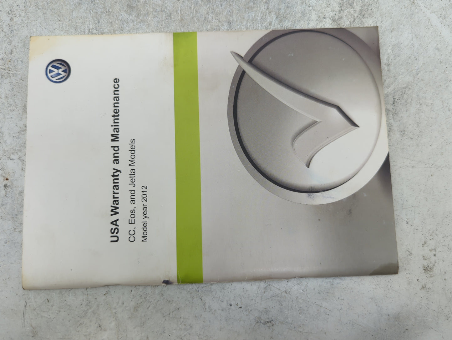 2012 Volkswagen Eos Owners Manual Book Guide P/N:112.5U1.EOS.23 OEM Used Auto Parts - Oemusedautoparts1.com