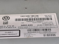 2012-2013 Volkswagen Eos Radio AM FM Cd Player Receiver Replacement P/N:1K0035180AE 28321516 Fits OEM Used Auto Parts - Oemu