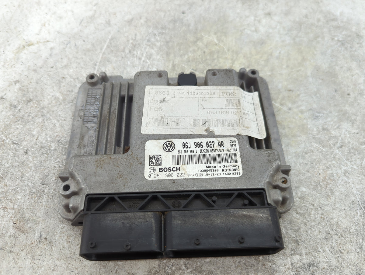 2012 Volkswagen Eos PCM Engine Control Computer ECU ECM PCU OEM P/N:06J906027AR 0261S06222, 1039545208 Fits OEM Used Auto Pa