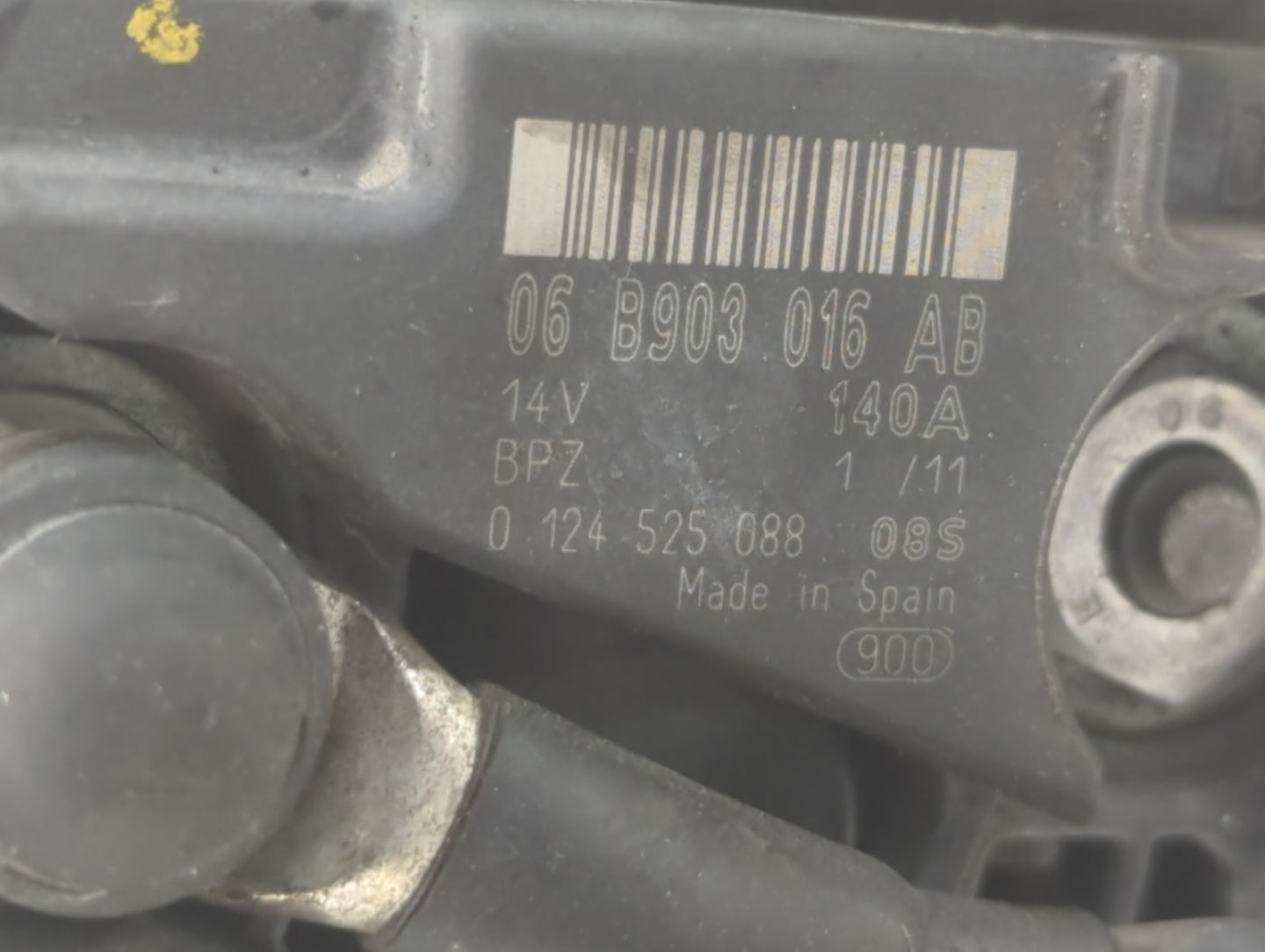 2008-2016 Volkswagen Eos Alternator Replacement Generator Charging Assembly Engine OEM P/N:06 B903 016 AB Fits OEM Used Auto