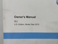 2012 Volkswagen Gli Owners Manual Book Guide OEM Used Auto Parts - Oemusedautoparts1.com