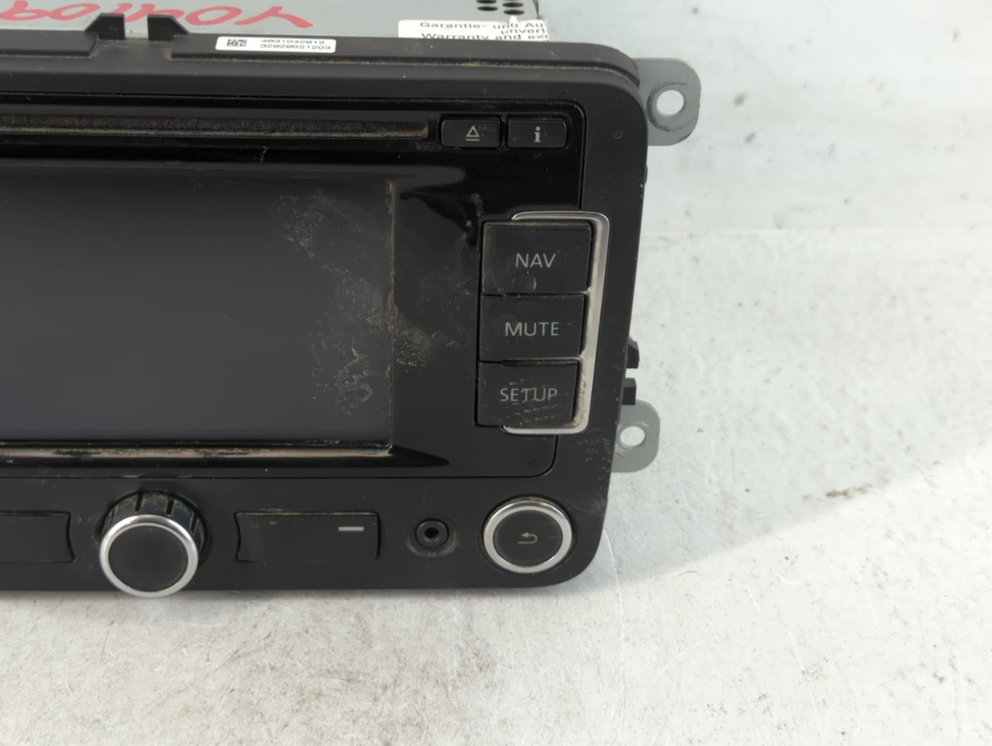 2012 Volkswagen Gli Radio AM FM Cd Player Receiver Replacement P/N:1K0 036 274 B Fits Fits 2013 2014 2015 2016 2017 OEM Used