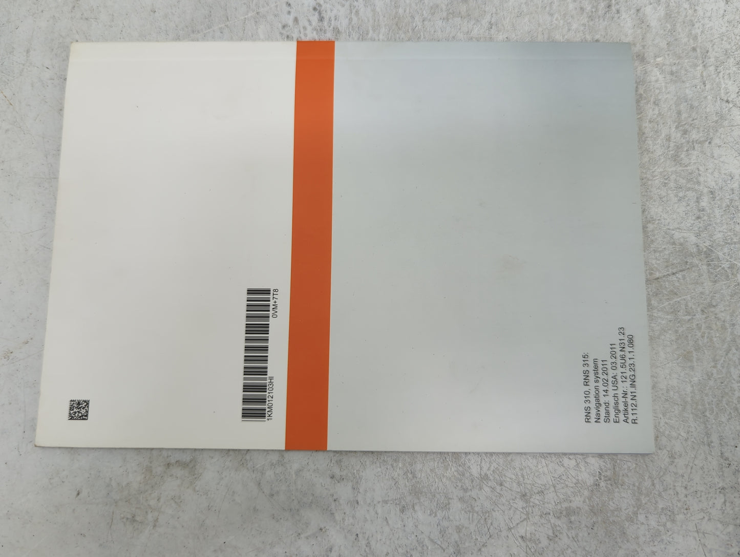 2012 Volkswagen Jetta Owners Manual Book Guide P/N:121.5M3.WBJ.23 1215M3WBJ23, 121.5U6.N31.23, 1KM01203HI OEM Used Auto Part