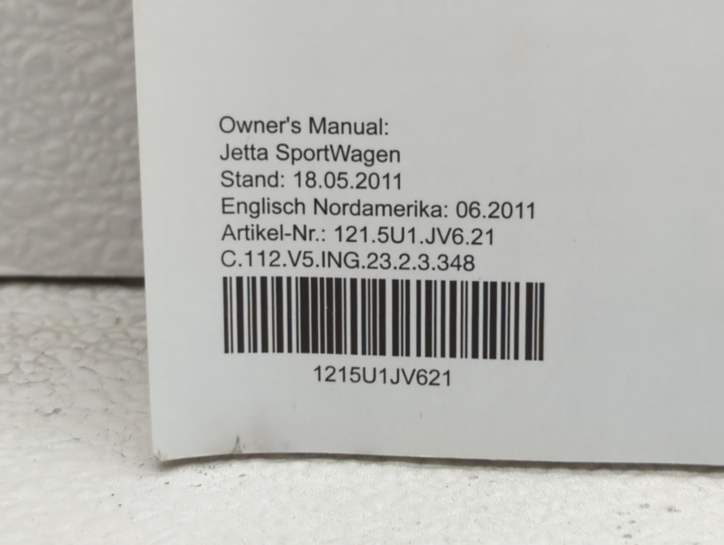 2012 Volkswagen Jetta Owners Manual Book Guide OEM Used Auto Parts - Oemusedautoparts1.com