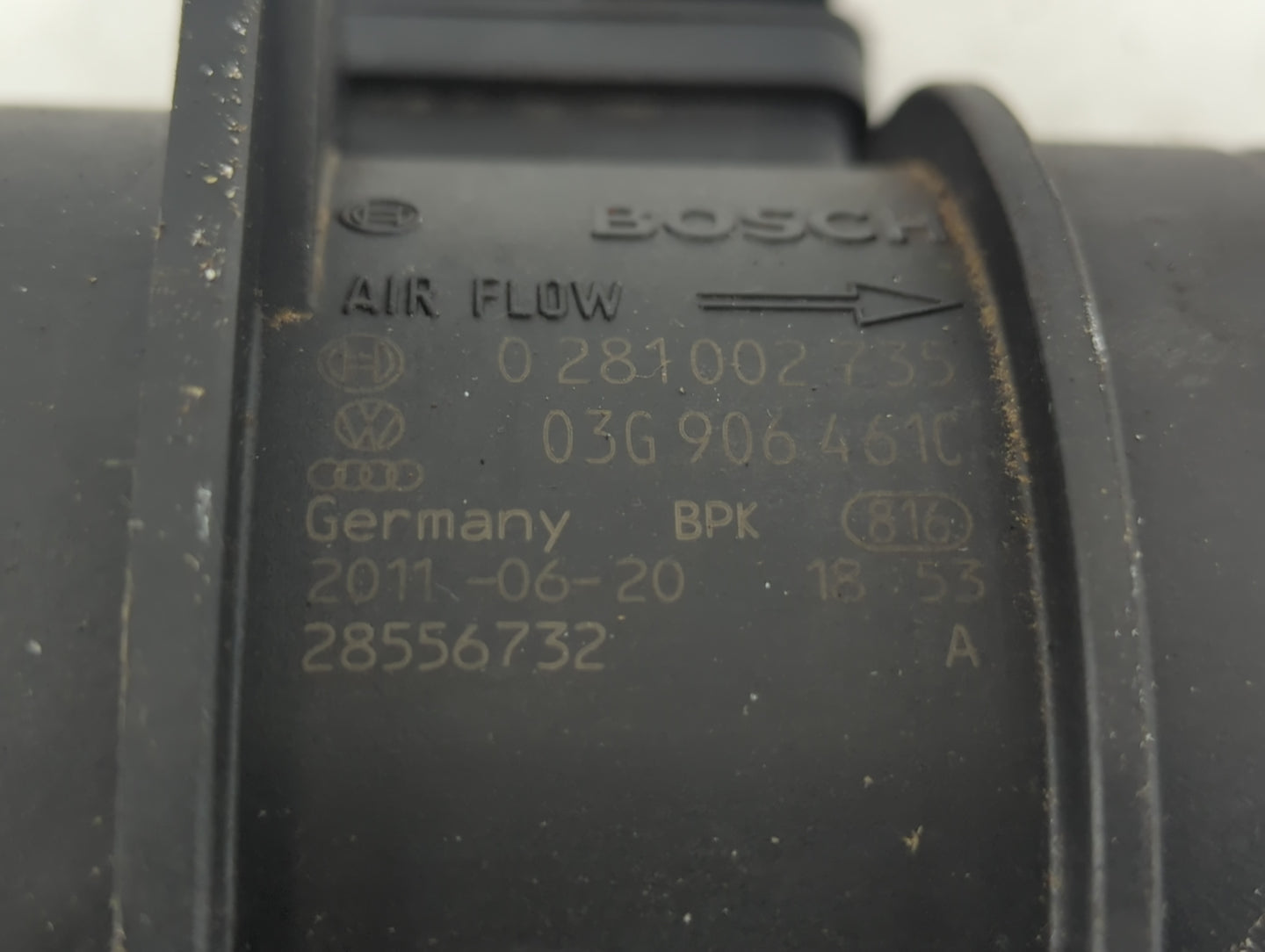 2009-2014 Volkswagen Jetta Mass Air Flow Meter Maf - Oemusedautoparts1.com