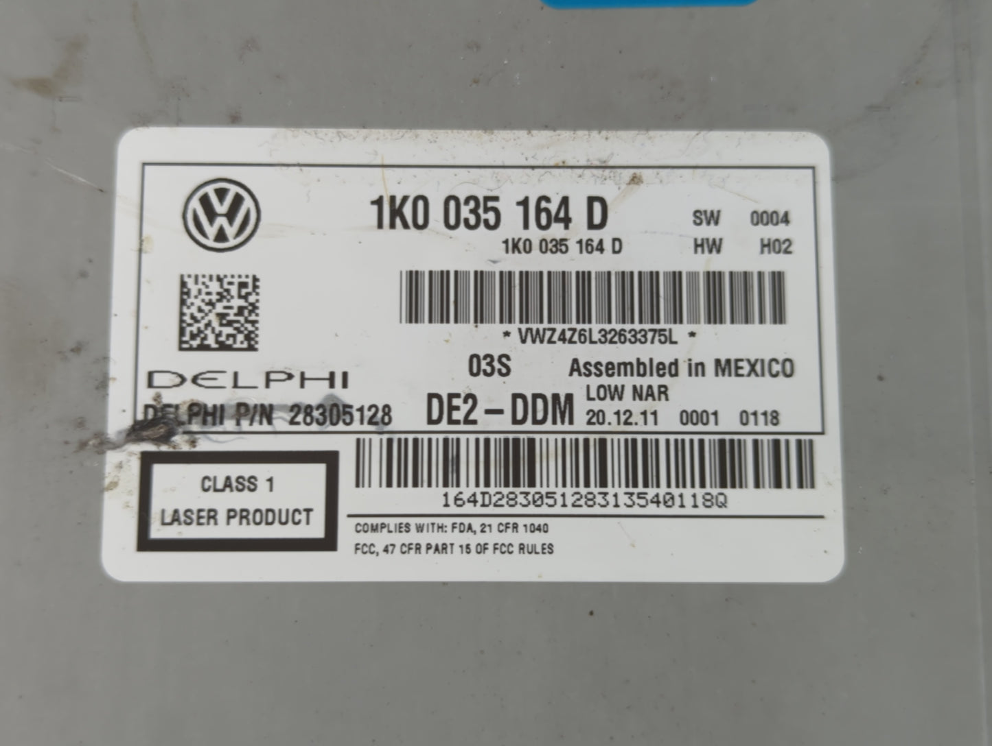 2011-2014 Volkswagen Jetta Am Fm Cd Player Radio Receiver - Oemusedautoparts1.com