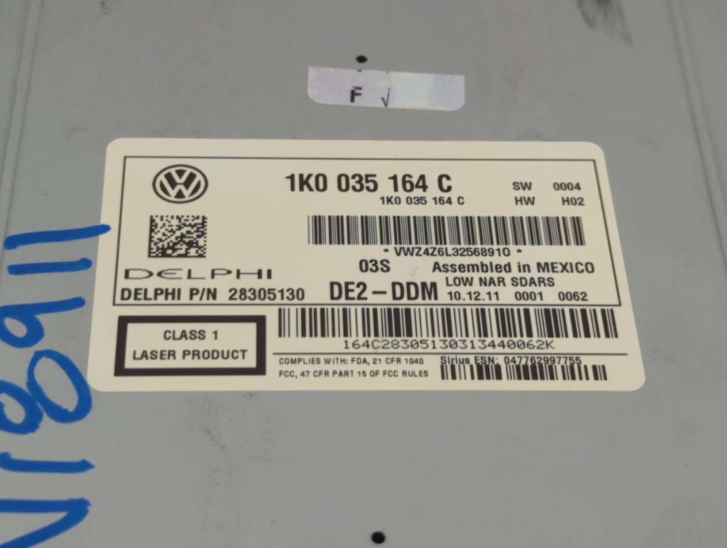 2011-2014 Volkswagen Jetta Am Fm Cd Player Radio Receiver - Oemusedautoparts1.com