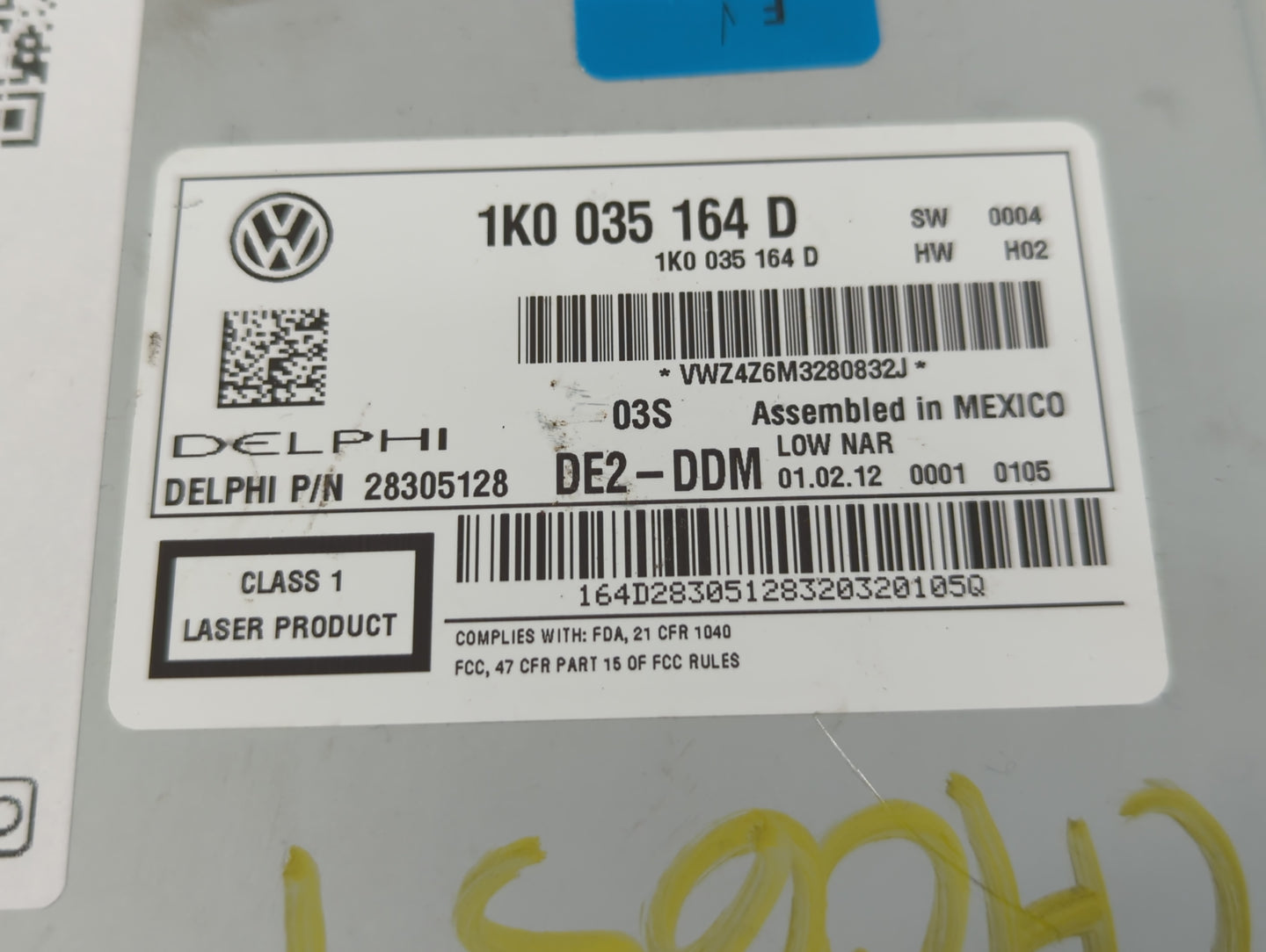 2011-2014 Volkswagen Jetta Am Fm Cd Player Radio Receiver - Oemusedautoparts1.com