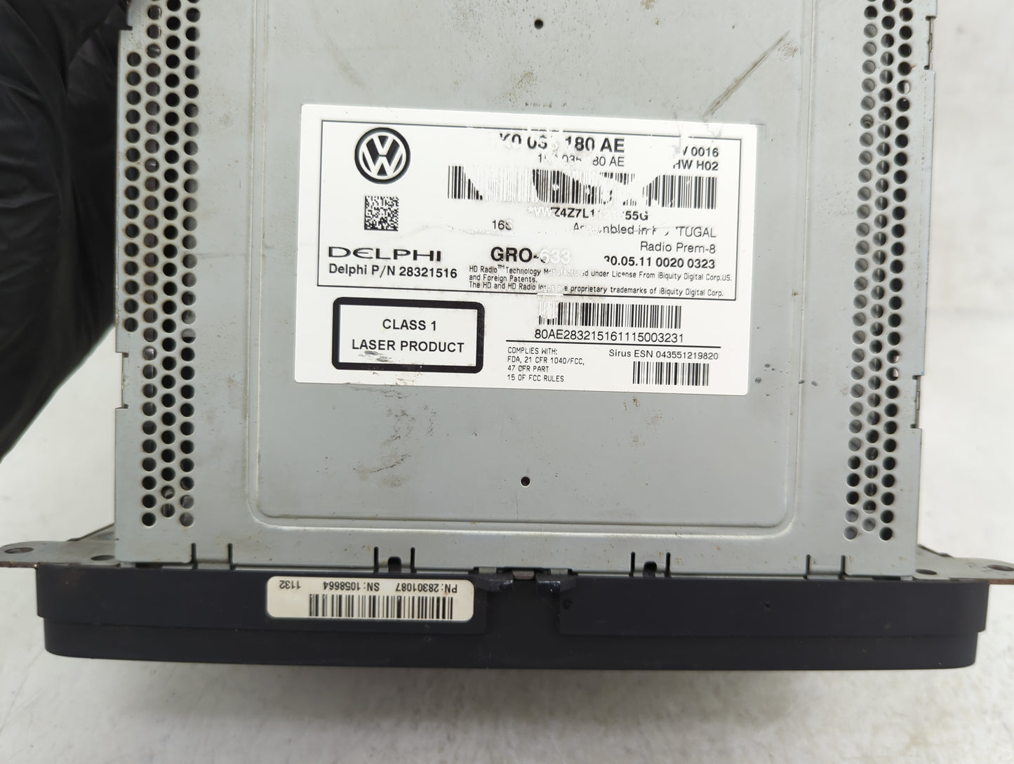 2012-2015 Volkswagen Passat Radio AM FM Cd Player Receiver Replacement P/N:1K0035180AE Fits Fits 2012 2013 2014 2015 OEM Use