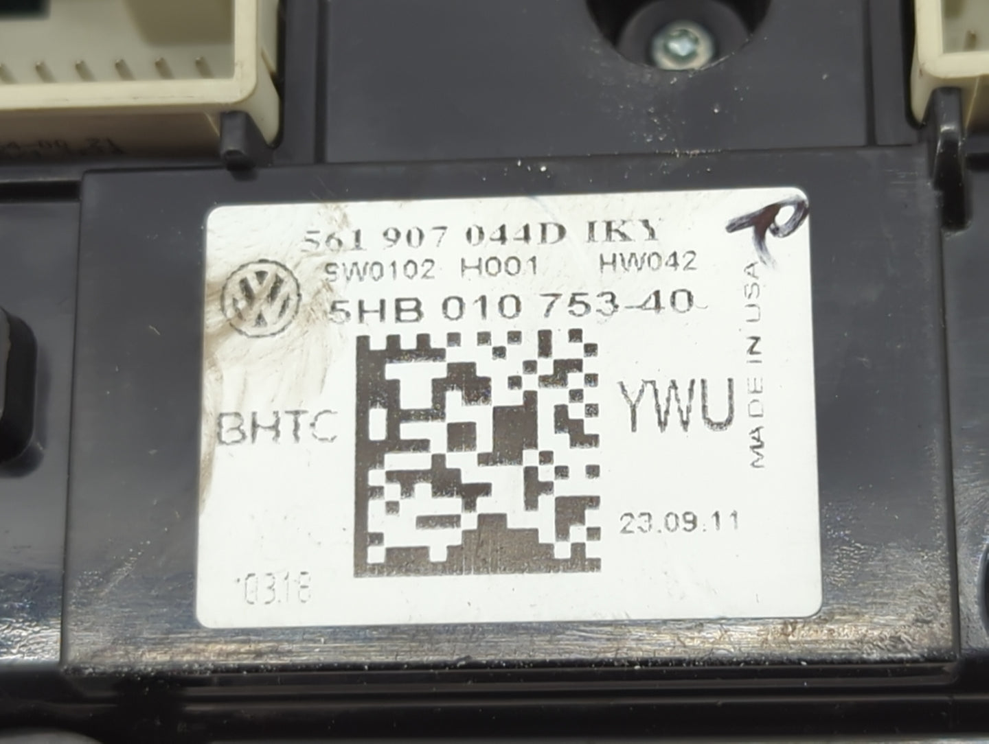 2012 Volkswagen Passat Climate Control Module Temperature AC/Heater Replacement P/N:561907044D 5HB01075340 Fits OEM Used Aut