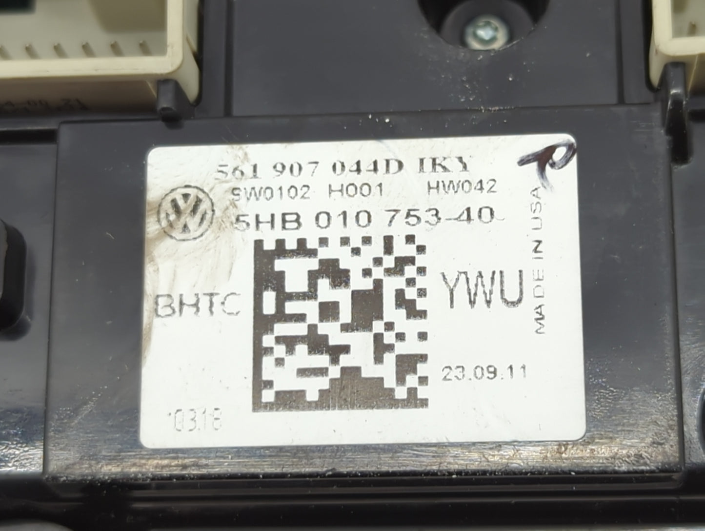 2012 Volkswagen Passat Climate Control Module Temperature AC/Heater Replacement P/N:561907044D 5HB01075340 Fits OEM Used Aut