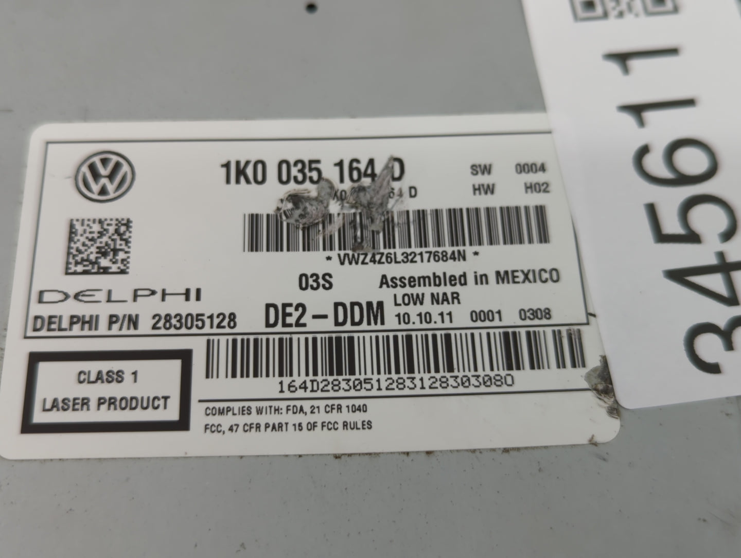 2012-2015 Volkswagen Passat Am Fm Cd Player Radio Receiver - Oemusedautoparts1.com