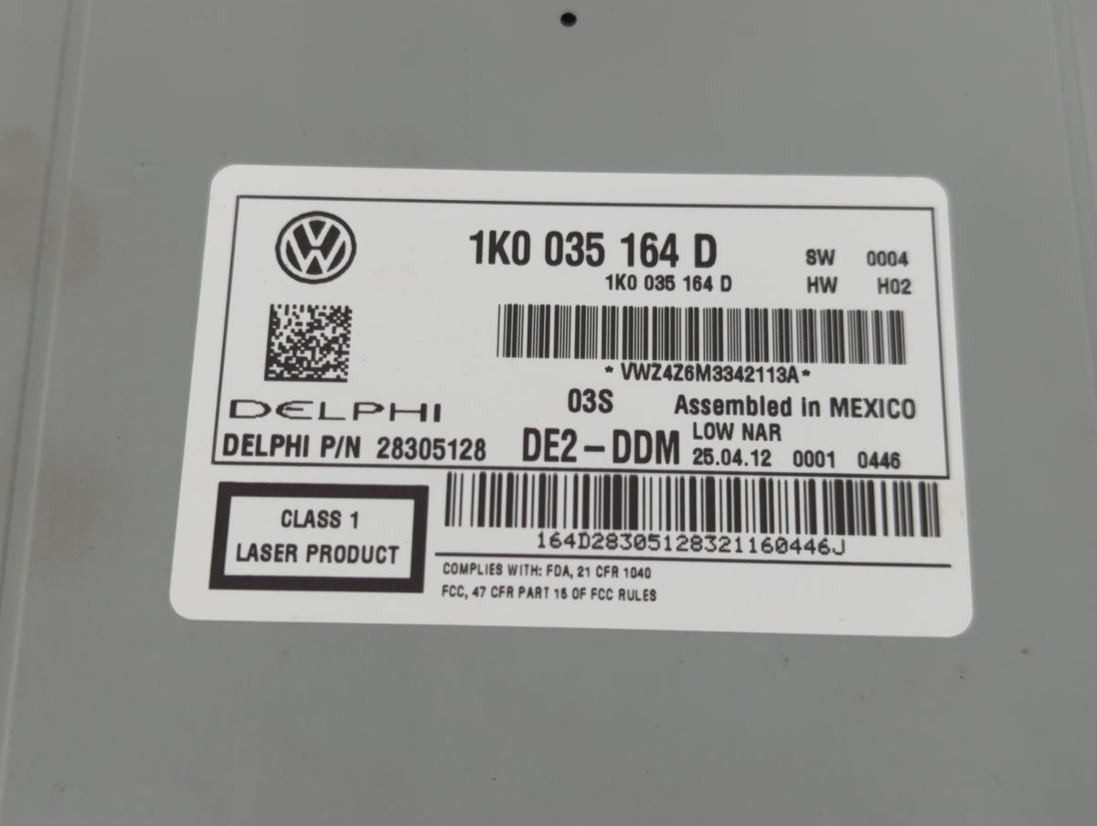 2012-2015 Volkswagen Passat Am Fm Cd Player Radio Receiver 707479 - Oemusedautoparts1.com