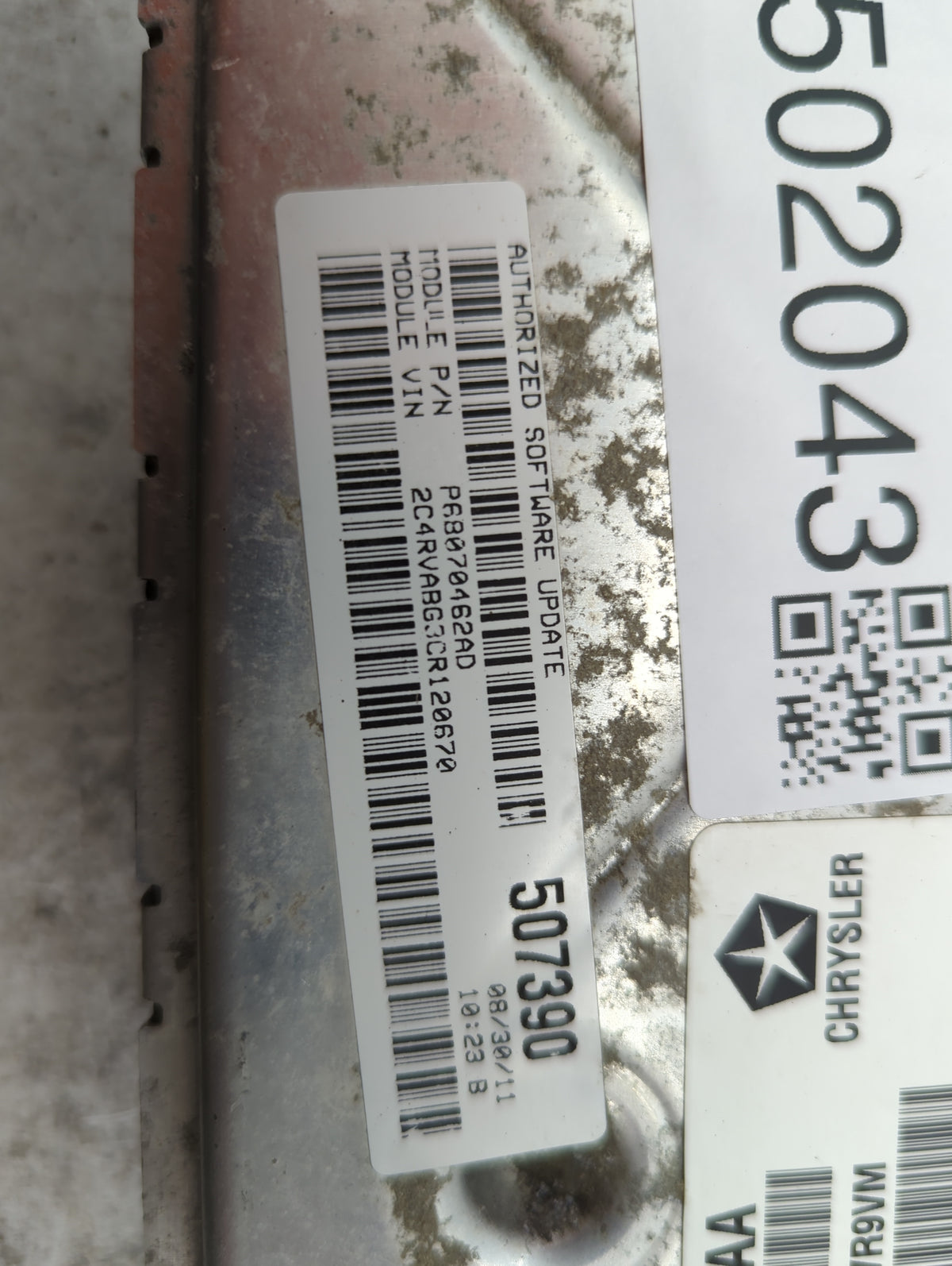 2012-2014 Volkswagen Routan PCM Engine Control Computer ECU ECM PCU OEM P/N:P05150657AA P68070162AD Fits Fits 2012 2013 2014