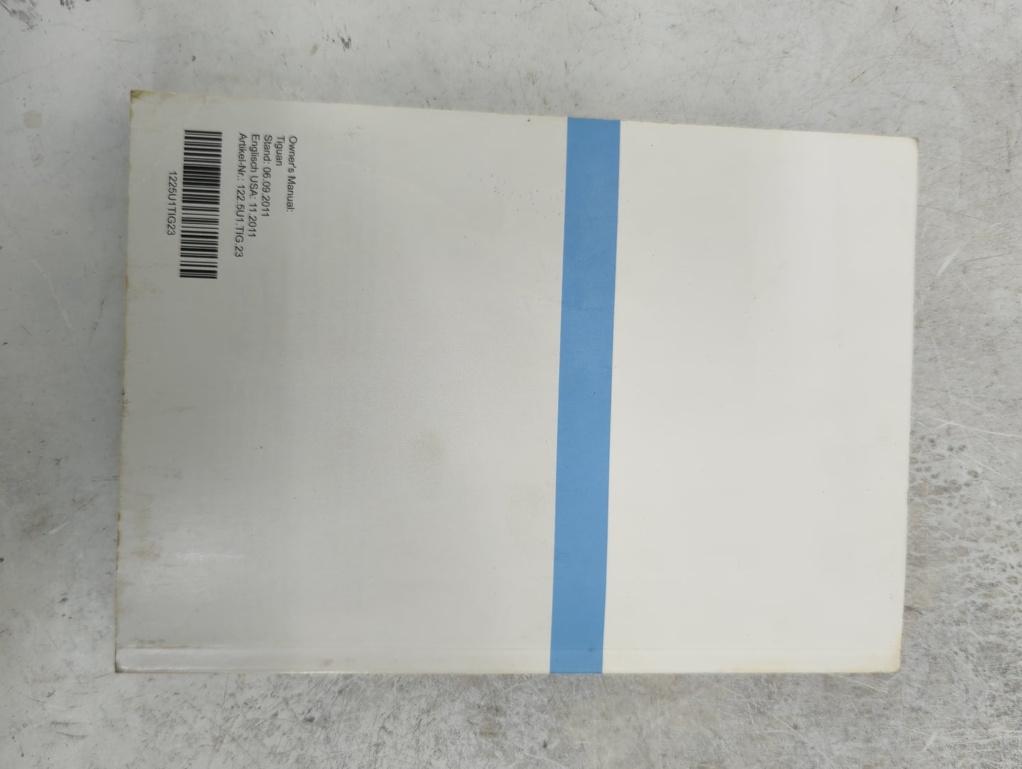 2012 Volkswagen Tiguan Owners Manual Book Guide P/N:122.5U1.TIG.23 1225U1TIG23 OEM Used Auto Parts - Oemusedautoparts1.com