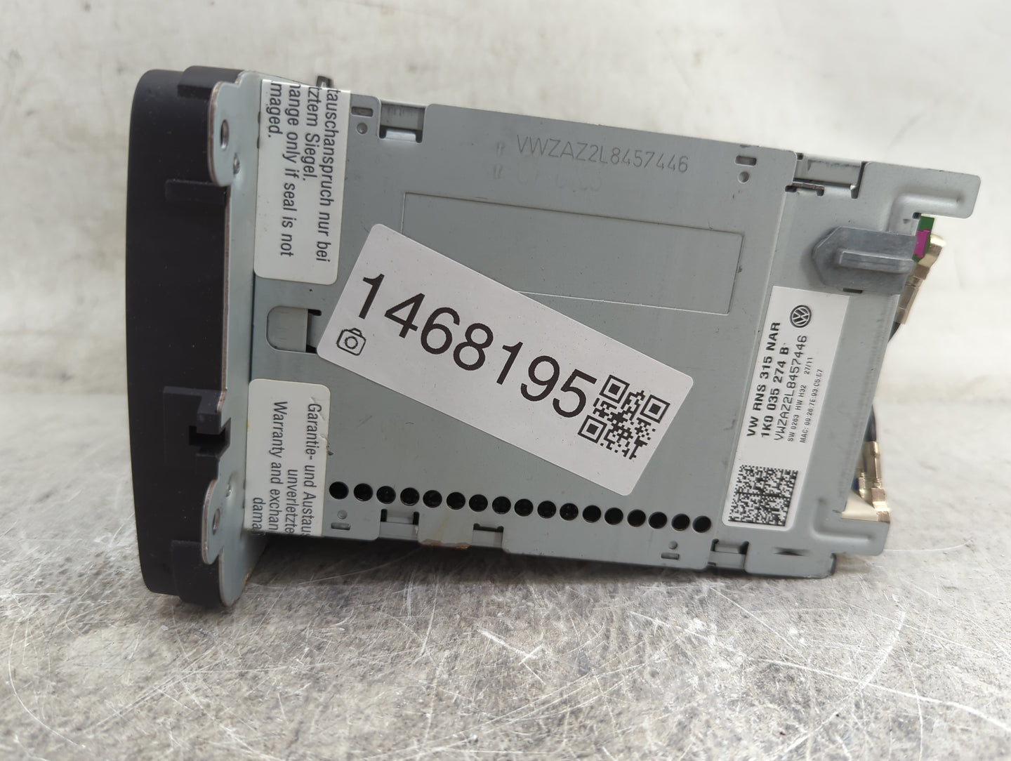 2012 Volkswagen Tiguan Radio AM FM Cd Player Receiver Replacement P/N:1K0035274B VWZ2Z2L8457446 Fits Fits 2013 2014 2015 OEM