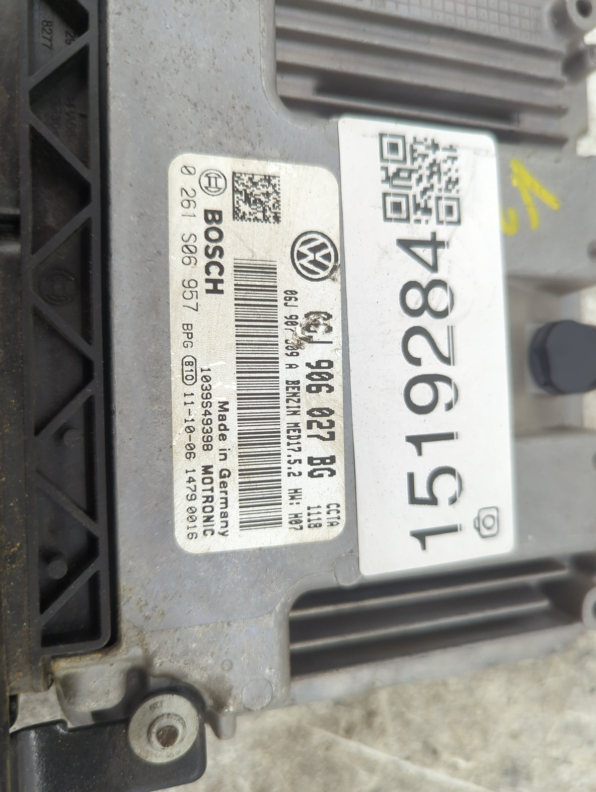2012-2013 Volkswagen Tiguan PCM Engine Control Computer ECU ECM PCU OEM P/N:06J906027BG 0261S06957 Fits 2012 2013 OEM Used A