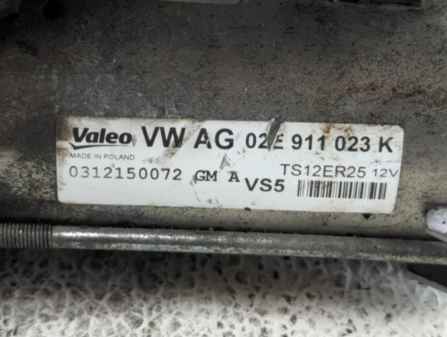 2011-2018 Volkswagen Tiguan Car Starter Motor Solenoid OEM P/N:02E 911 023 K 02M 911 021 B Fits OEM Used Auto Parts - Oemuse
