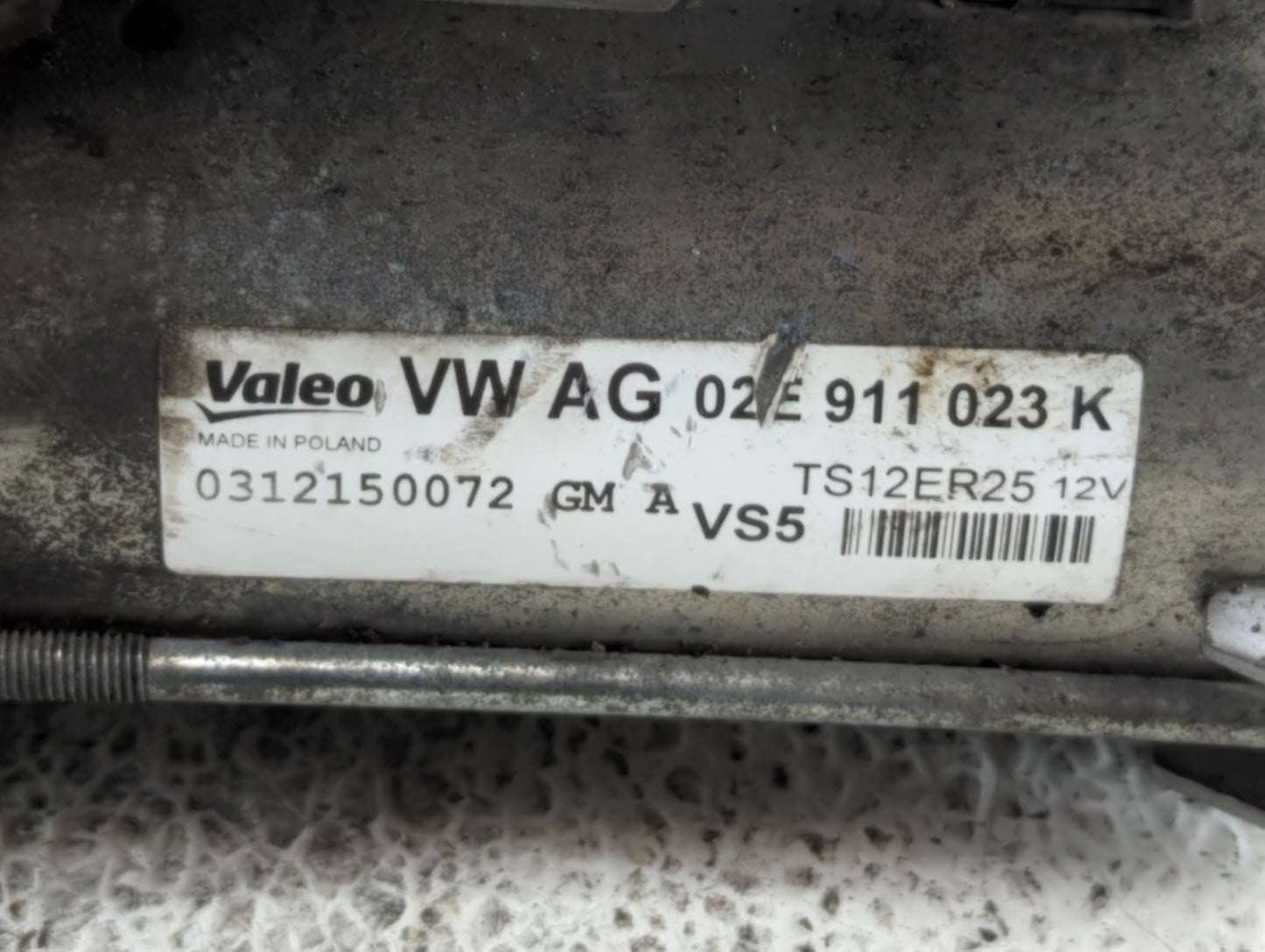 2011-2018 Volkswagen Tiguan Car Starter Motor Solenoid OEM P/N:02E 911 023 K 02M 911 021 B Fits OEM Used Auto Parts - Oemuse