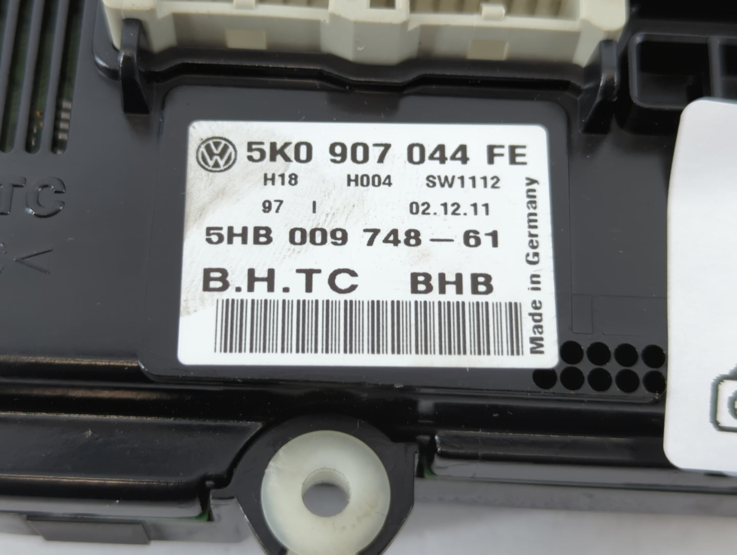 2012 Volkswagen Tiguan Climate Control Module Temperature AC/Heater Replacement P/N:5K0 907 044 FE Fits OEM Used Auto Parts 