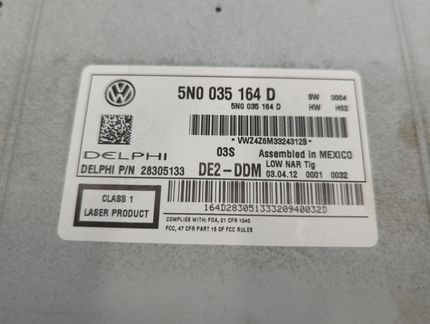 2009-2017 Volkswagen Tiguan Am Fm Cd Player Radio Receiver - Oemusedautoparts1.com