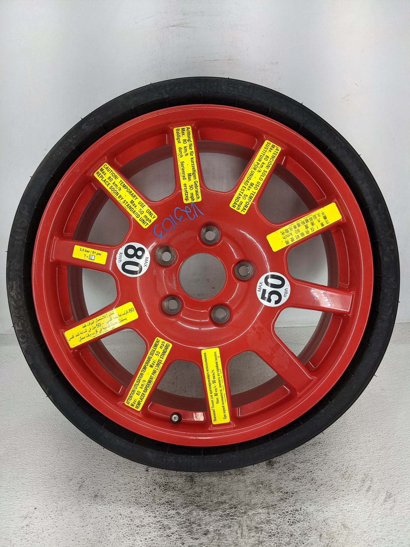 2004-2017 Volkswagen Touareg Spare Donut Tire Wheel Rim Oem - Oemusedautoparts1.com