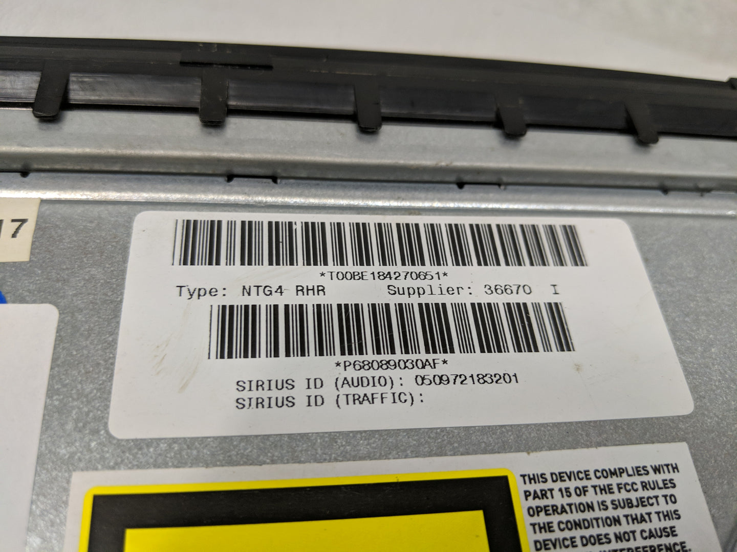 2012 Volkswagon Routan Radio AM FM Cd Player Receiver Replacement P/N:P68089030AF P05064843AG Fits Fits 2013 2014 OEM Used A