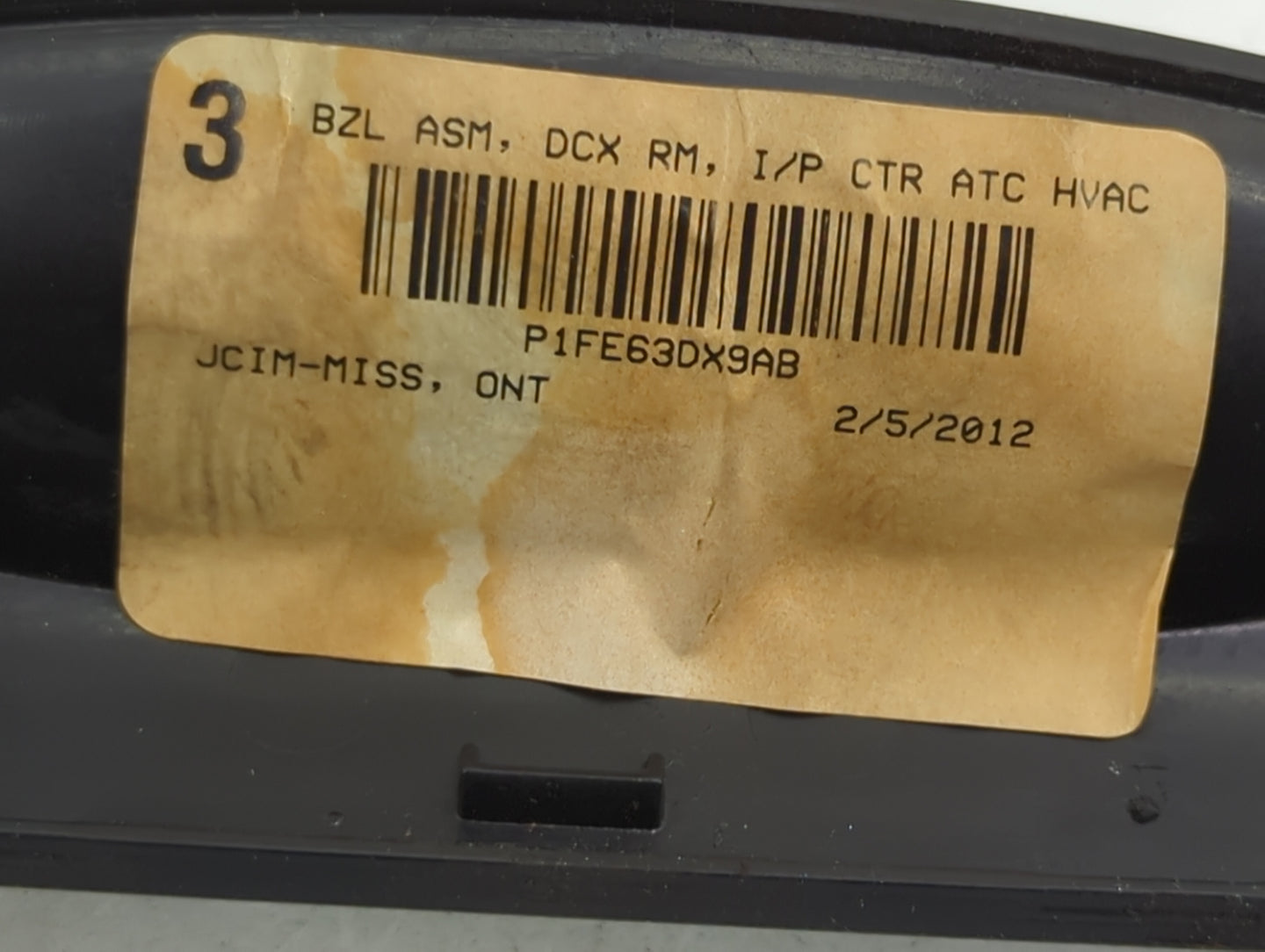 2012 Volkswagon Routan Climate Control Module Temperature AC/Heater Replacement P/N:P55111869AH Fits Fits 2013 2014 OEM Used