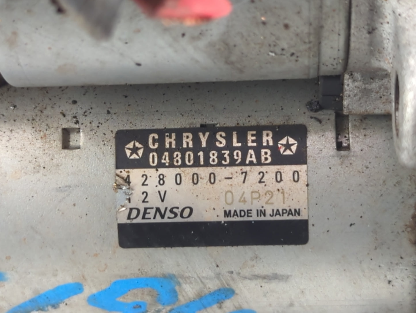 2012 Volkswagon Routan Car Starter Motor Solenoid OEM P/N:04801839AB 428000-7200 Fits OEM Used Auto Parts - Oemusedautoparts