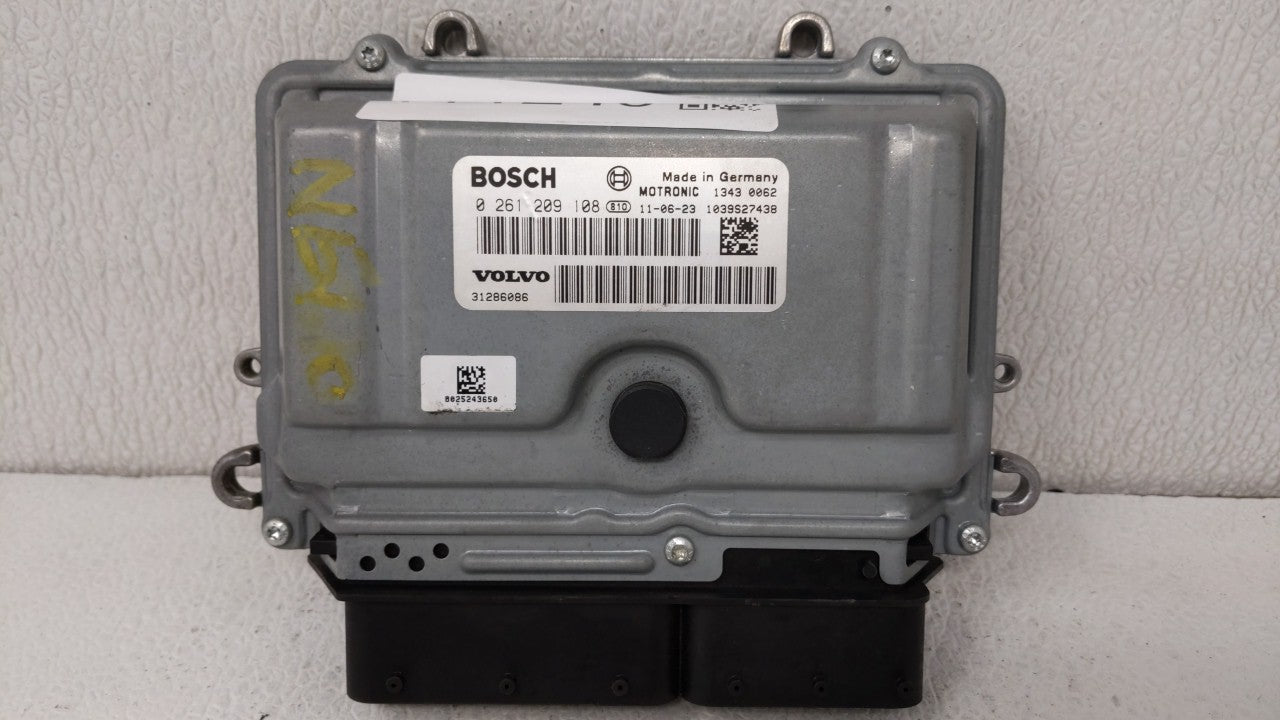 2012 Volvo S60 PCM Engine Control Computer ECU ECM PCU OEM P/N:0 261 209 108 31286086, 1343 0003 Fits OEM Used Auto Parts - 