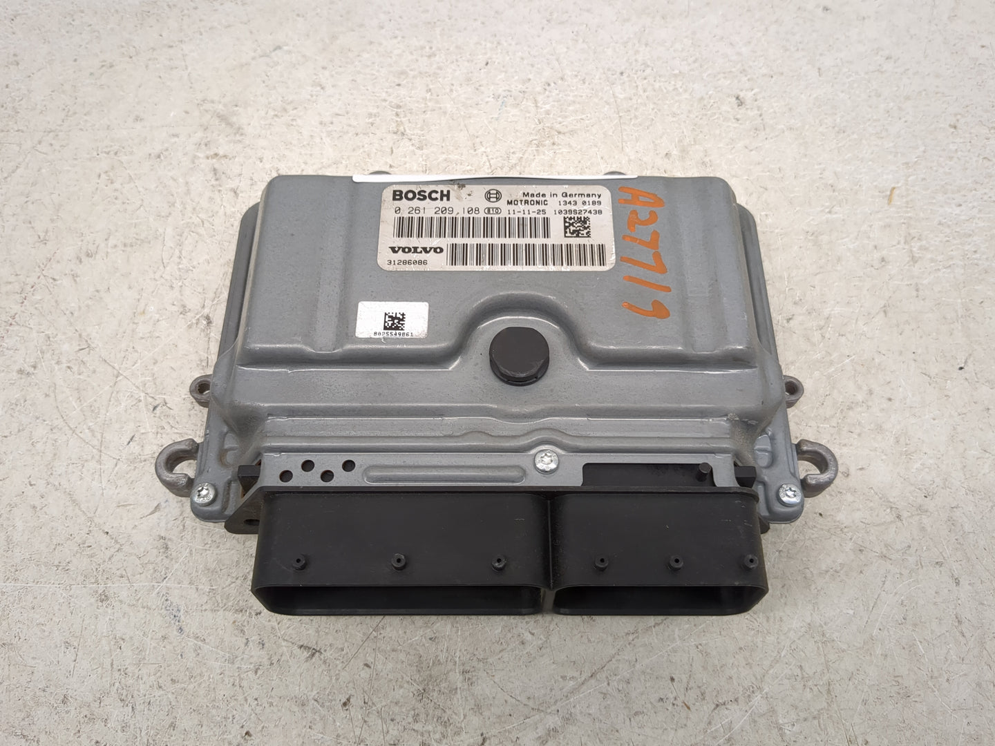 2012 Volvo S60 PCM Engine Control Computer ECU ECM PCU OEM P/N:0 261 209 108 Fits OEM Used Auto Parts - Oemusedautoparts1.co
