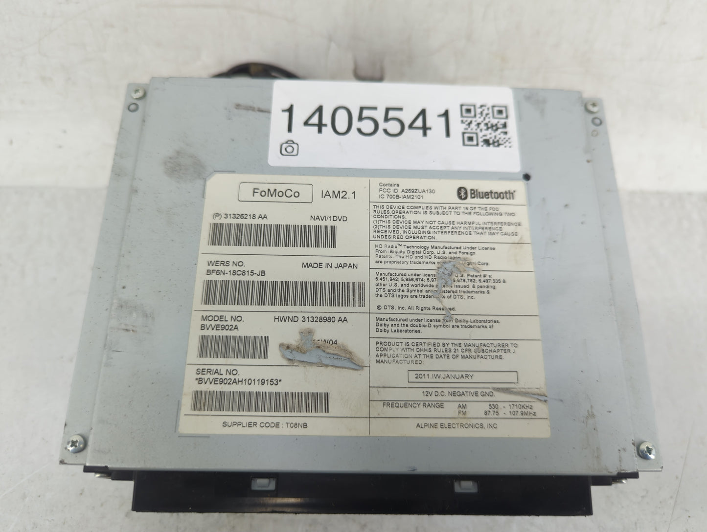2011-2013 Volvo S60 Radio AM FM Cd Player Receiver Replacement P/N:31326218 AA Fits Fits 2011 2012 2013 2014 2015 OEM Used A
