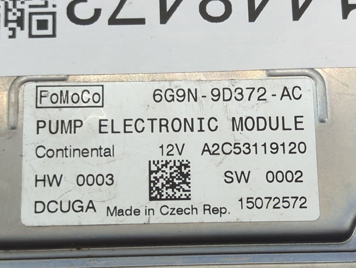 2011-2016 Volvo S60 Fuel Pump Control Module 6g9n-9d372-ac|a2c53119120 - Oemusedautoparts1.com