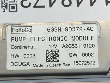 2011-2016 Volvo S60 Fuel Pump Control Module 6g9n-9d372-ac|a2c53119120