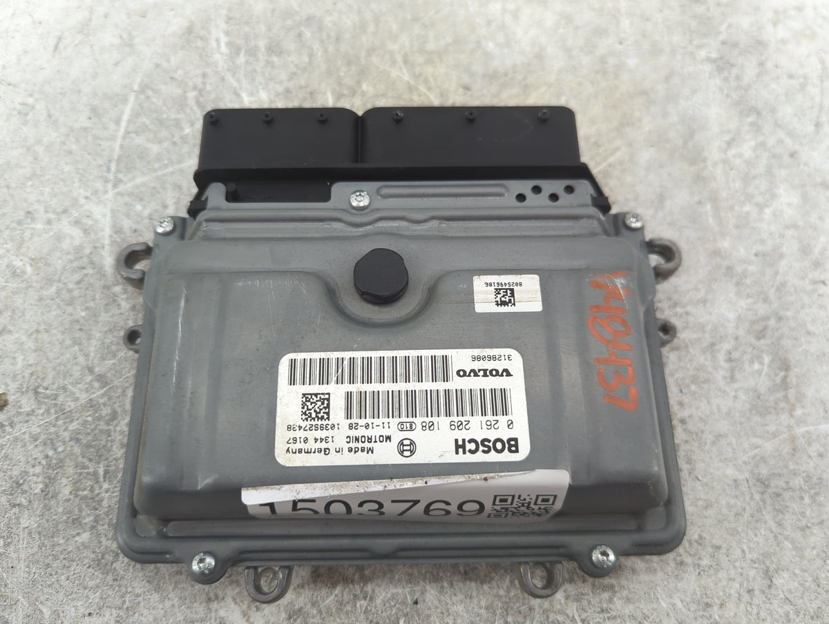 2012 Volvo S60 PCM Engine Control Computer ECU ECM PCU OEM P/N:0261209108 31286086, 10395274 38 Fits OEM Used Auto Parts - O
