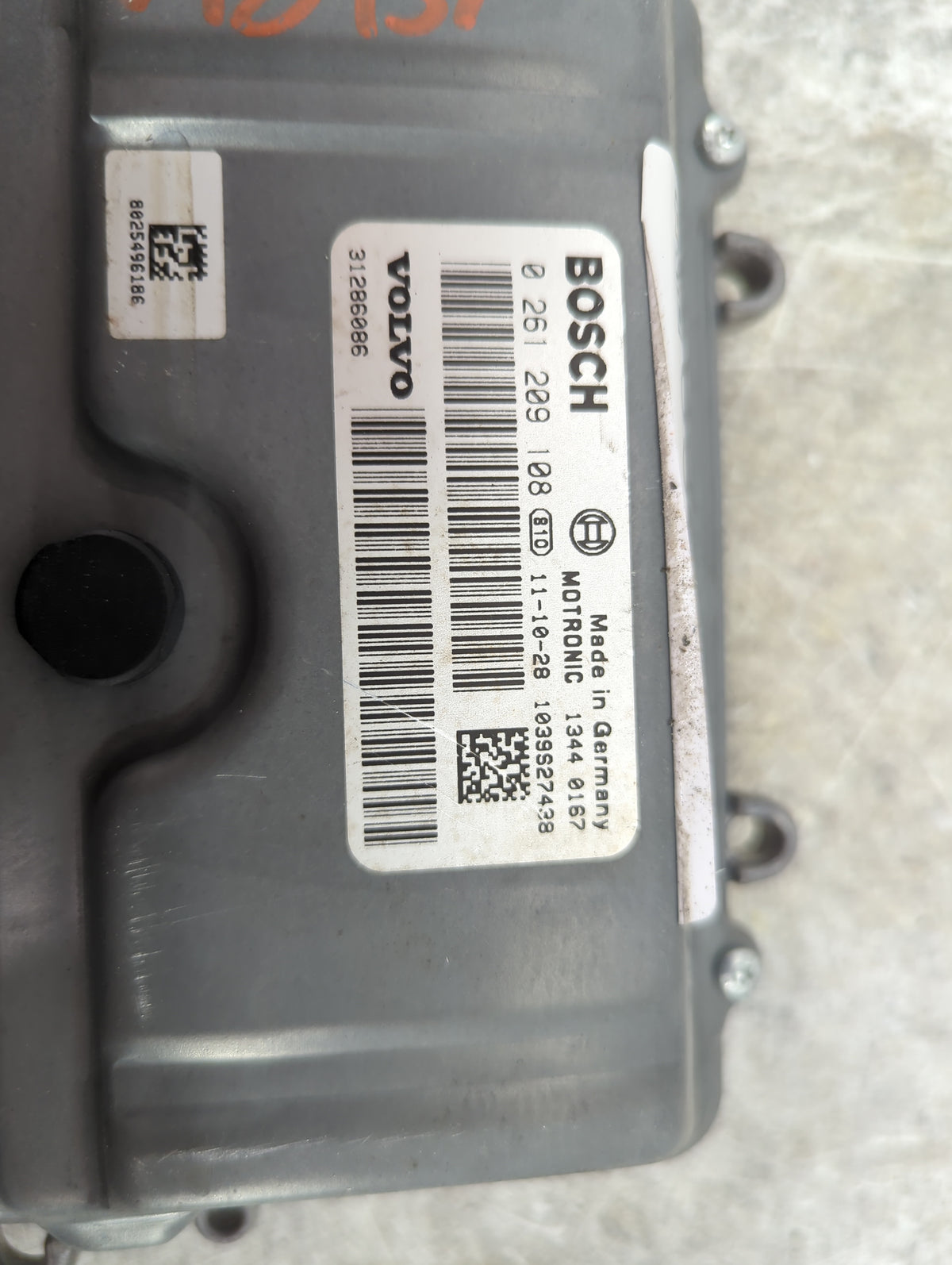 2012 Volvo S60 PCM Engine Control Computer ECU ECM PCU OEM P/N:0261209108 31286086, 10395274 38 Fits OEM Used Auto Parts - O