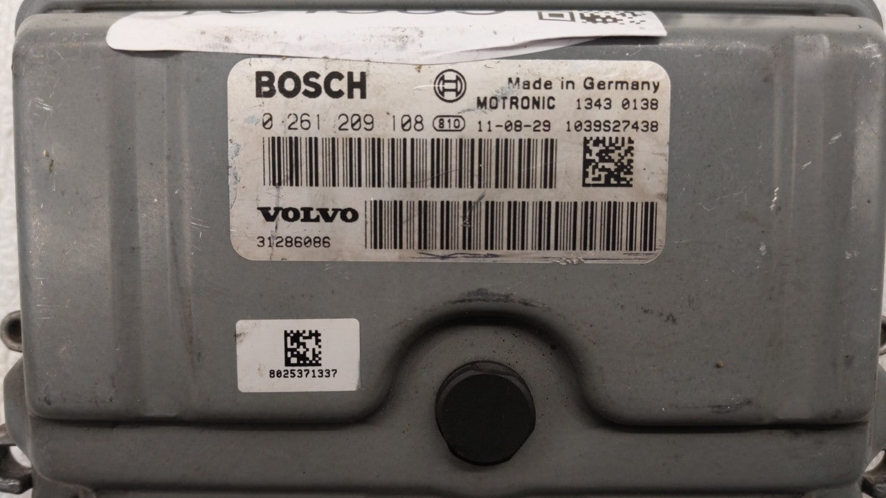 2012 Volvo S60 PCM Engine Control Computer ECU ECM PCU OEM P/N:0 261 209 108 31286086, 1343 0003 Fits OEM Used Auto Parts - 