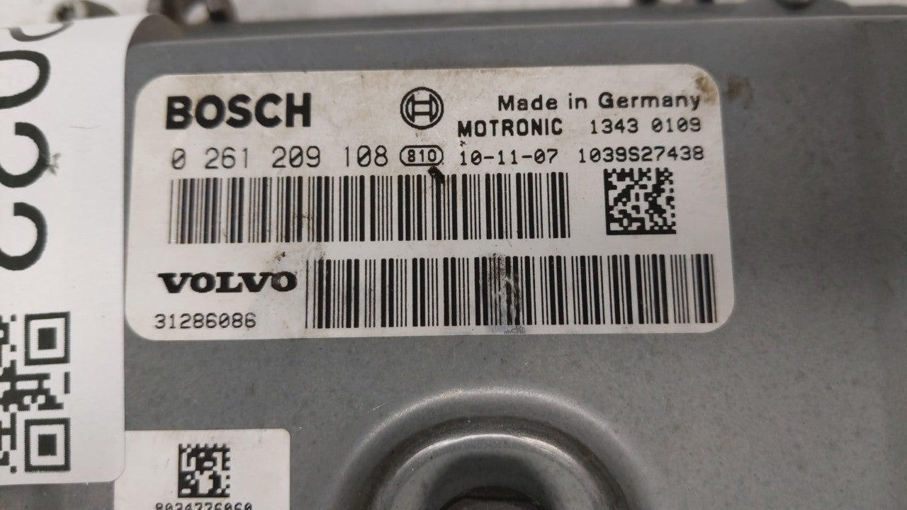 2012 Volvo S60 PCM Engine Control Computer ECU ECM PCU OEM P/N:0 261 209 108 31286086, 1343 0003 Fits OEM Used Auto Parts - 