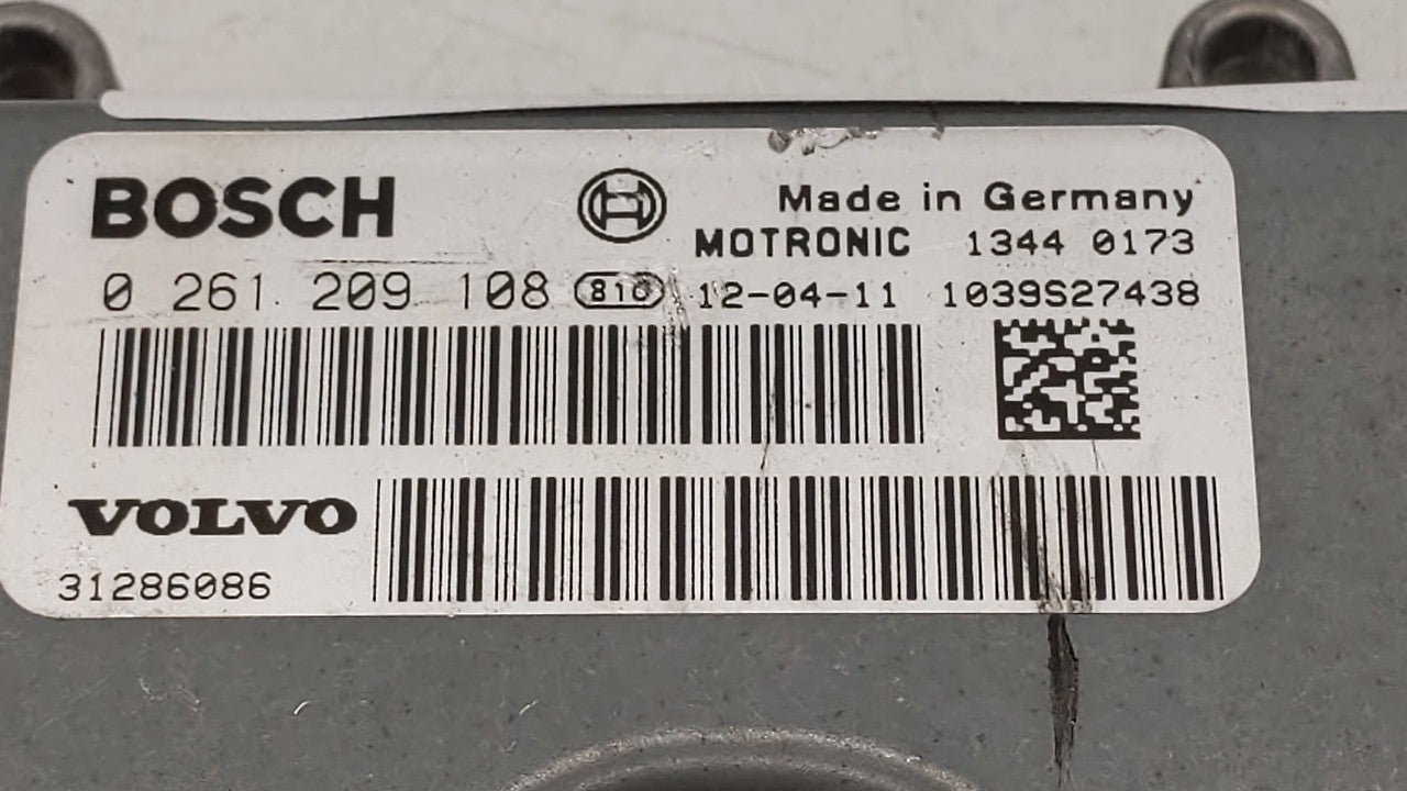 2012 Volvo S60 PCM Engine Control Computer ECU ECM PCU OEM P/N:0 261 209 108 31286086, 1343 0003 Fits OEM Used Auto Parts - 
